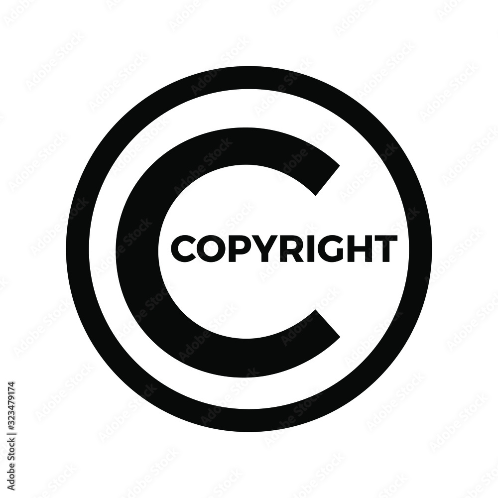 Copyright symbol icon. C letter in circle Copyright symbol icon. C letter in circle