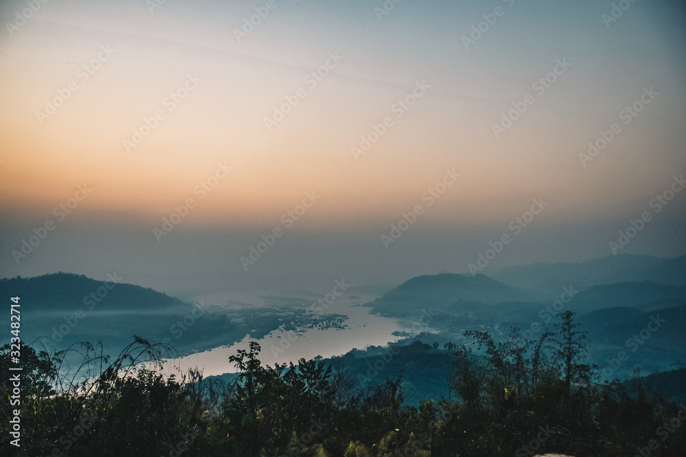 Naklejka premium Doi Phu Ison in a cold atmosphere