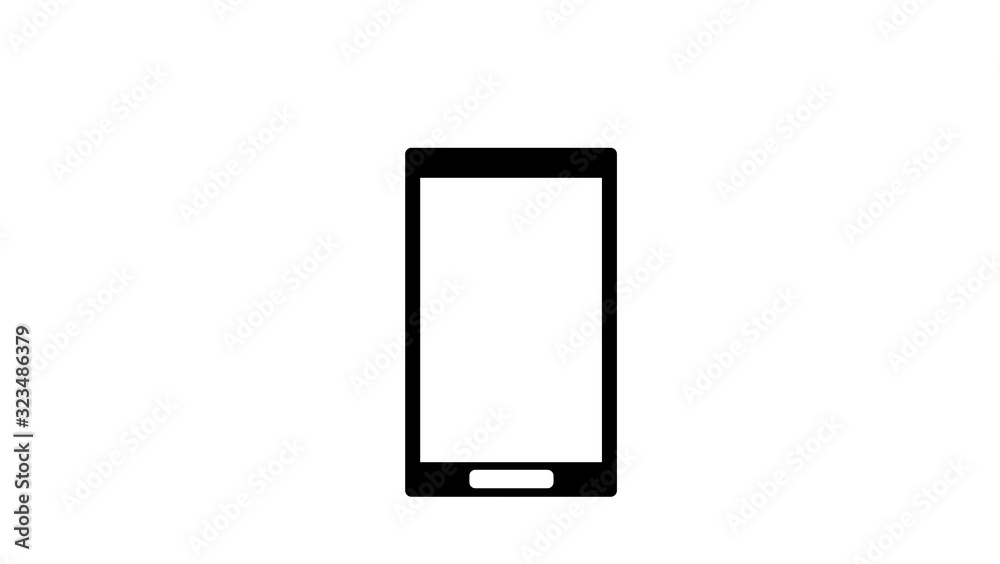  phone charging, flat icon isolated on a red