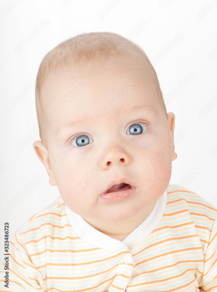 Closeup portrait of cute baby