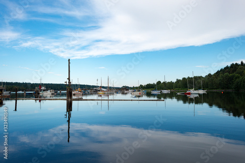 boats in harbor photo