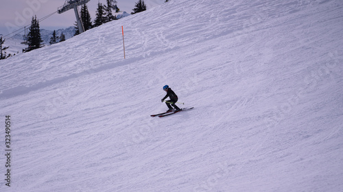 Skifahrer auf der Piste