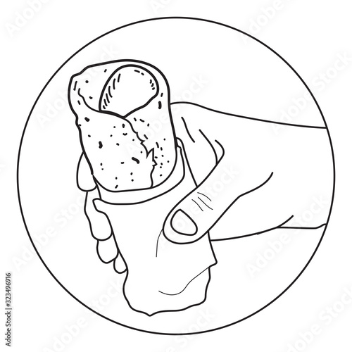 Illustration vectorielle galette saucisse bretagne crêpe bretonne