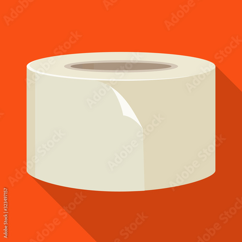 Vector design of scotch and tape symbol. Graphic of scotch and roll vector icon for stock.