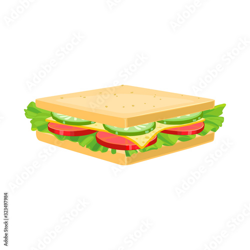 Vector illustration of burger and hoagie symbol. Web element of burger and toast stock symbol for web.