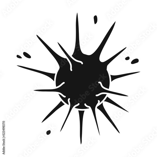Bacteria of virus vector icon.Black vector icon isolated on white background bacteria of virus.