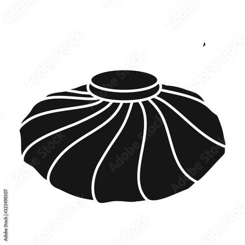 Pack ice vector icon.Black vector icon isolated on white background pack ice.