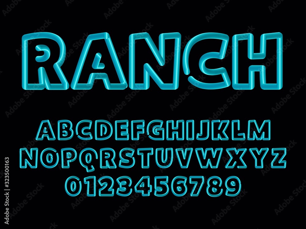 font alphabet digital  modern alphabet and number fonts. Typography vector  creative font 