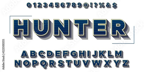 font alphabet digital  modern alphabet and number fonts. Typography vector  creative font 