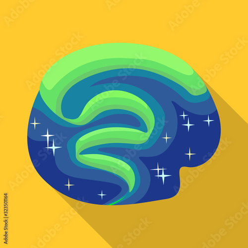 Northern aurora vector icon.Flat vector icon isolated on white background northern aurora.