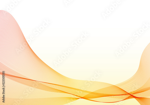 Futuristic abstract background. Waves in yellow, orange and red colors. photo