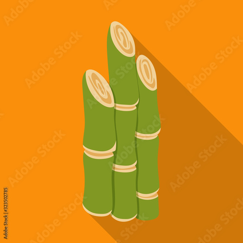 Stem of sugar cane vector icon.Flat vector icon isolated on white background stem of sugar cane .