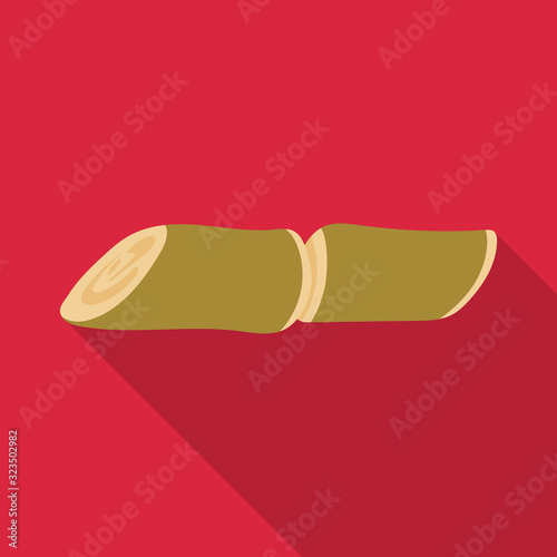 Stem of sugar cane vector icon.Flat vector icon isolated on white background stem of sugar cane .