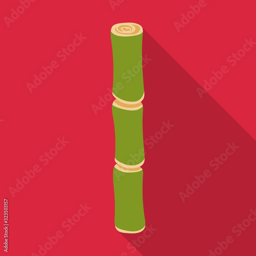 Stem of sugar cane vector icon.Flat vector icon isolated on white background stem of sugar cane .