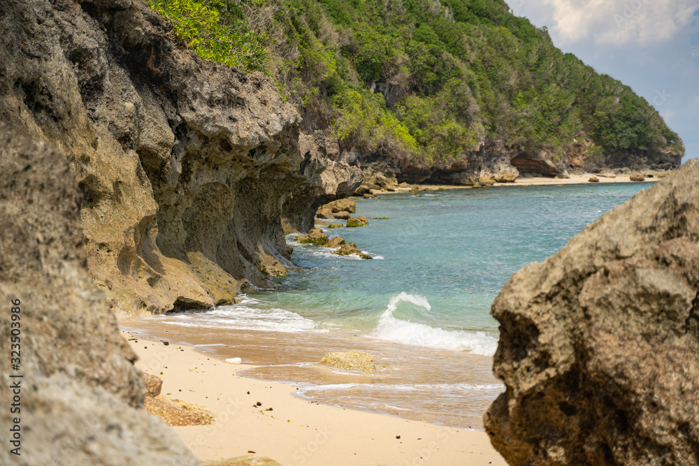 Fototapeta premium Blue lagoon in tropic country stock photo