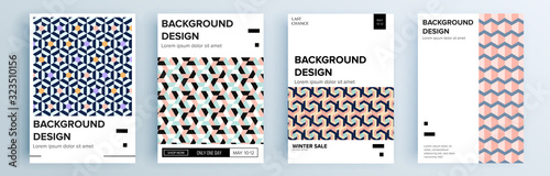 Modern abstract covers set, minimal covers design. Colorful geometric background, vector illustration.