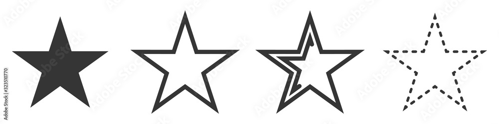 Star vector icons. Set of star symbols isolated. Star vector icons. Set of star symbols isolated.