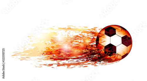 Abstract sports background with soccer ball