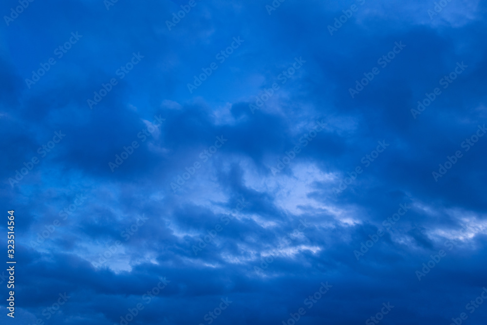 dramatic cloudy sunset sky blue hour abstract background dramatic cloudy sunset sky blue hour abstract background