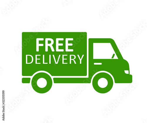 Free delivery sign, free shipping service icon – stock vector