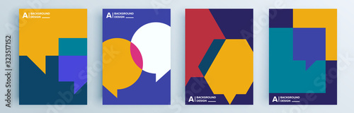 Fotografia Modern abstract covers set, minimal covers design