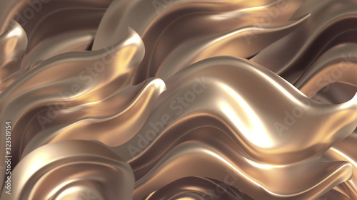 Wallpaper Mural Metal luxury background drapery. 3d illustration, 3d rendering. Torontodigital.ca