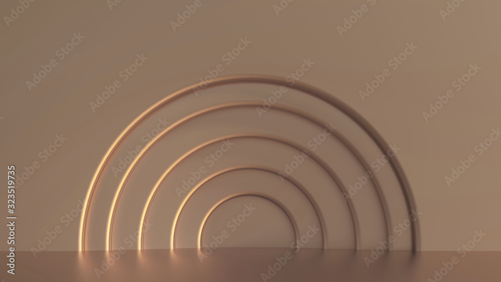 Naklejka premium Podium, pedestal in the studio. 3d illustration, 3d rendering.