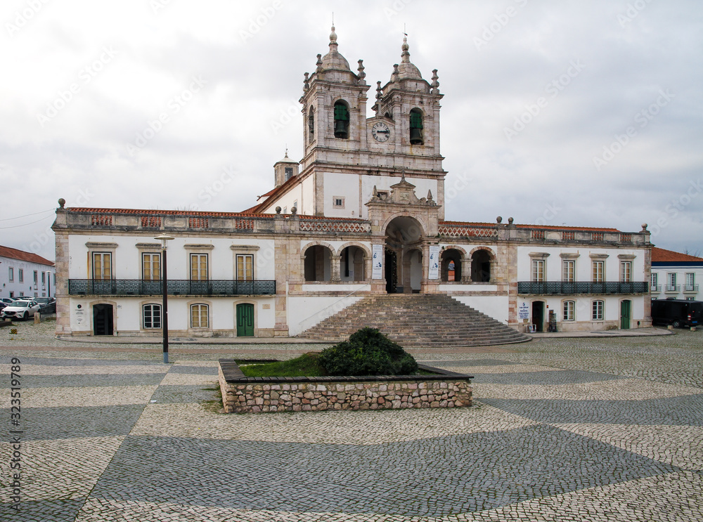 sanctuary of our lady of nazare, famous church in nazare portugal