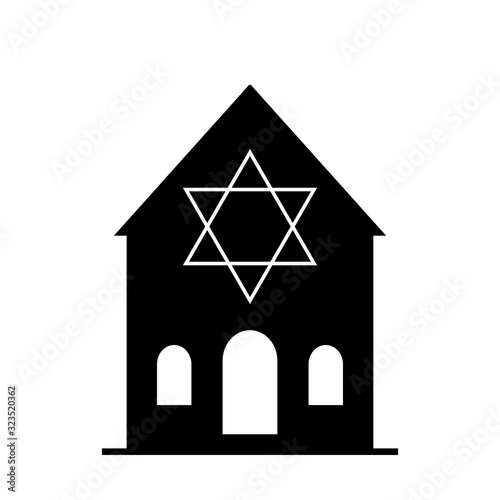 Star of David icon. Six pointed geometric star figure, generally recognized symbol of modern Jewish identity.