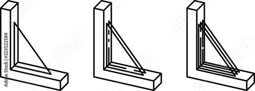 Window Glazing types icon, vector