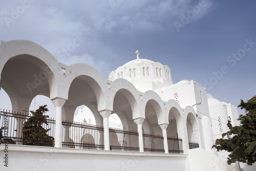 Orthodox Metropolitan Cathedral Church in Fira, Santorini island, Cyclades, Greece