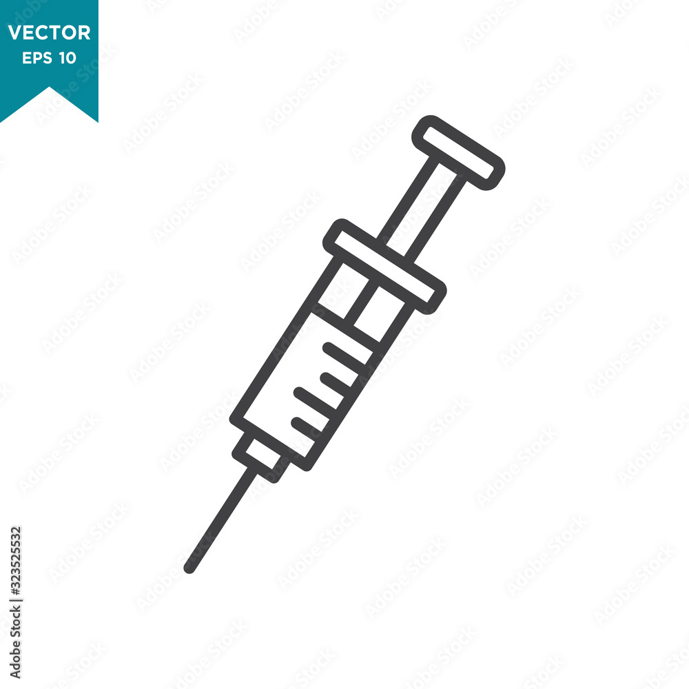 syringe vector icon in trendy flat design, medical tool icon syringe vector icon in trendy flat design, medical tool icon