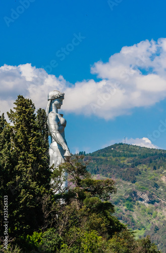 Mother of the Georgian or Kartlis Deda, the 20-metre Aluminium Statue of a Woman in Georgian National Dress, Sololaki Hill, Tbilisi, Georgia