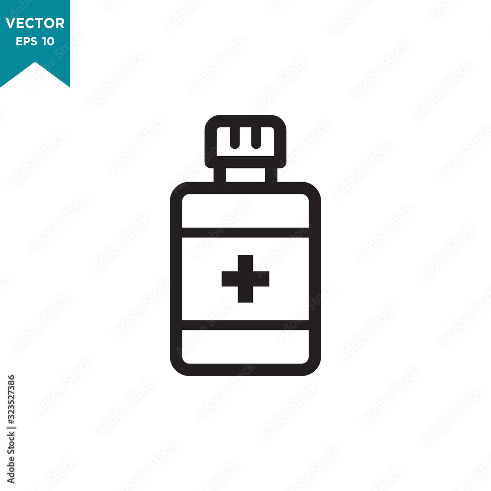 medicine bottle icon in trendy flat style, bottle icon medicine bottle icon in trendy flat style, bottle icon