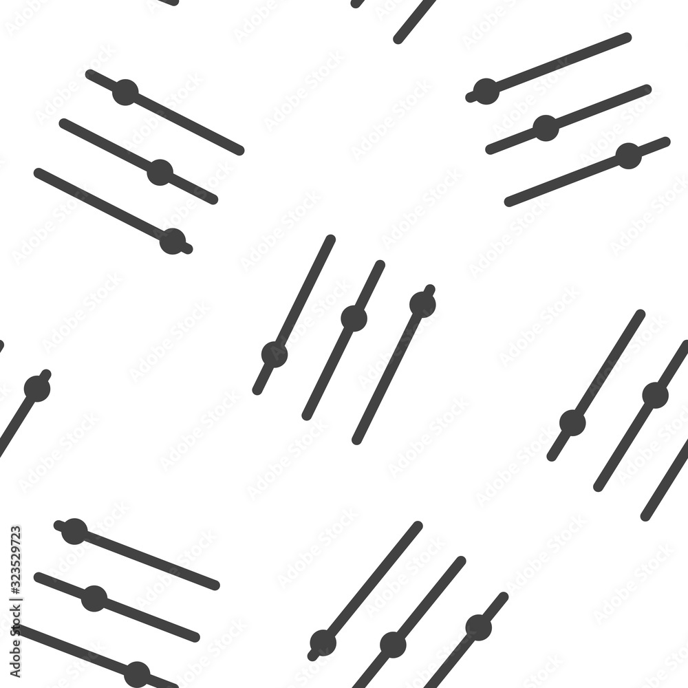 Setting icon seamless pattern on a white background.