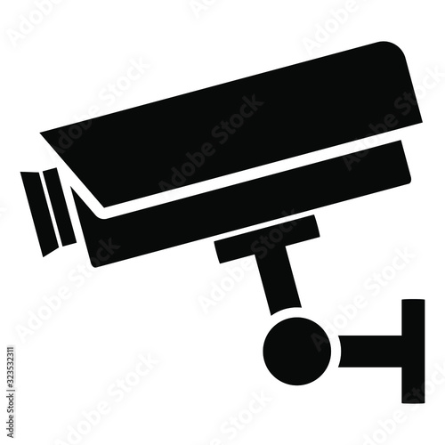 Cctv camera vector icon, security concept symbol isolated on white background