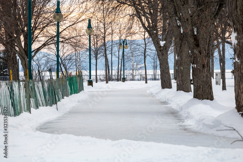 Patinoire à Magog, Québec Canada