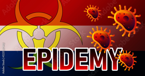 Photos Virus attack on Netherlands  viruses or bacteria threat, medical industry concep
