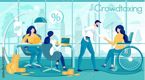 Crowd Taxing and Coworking with Disable People