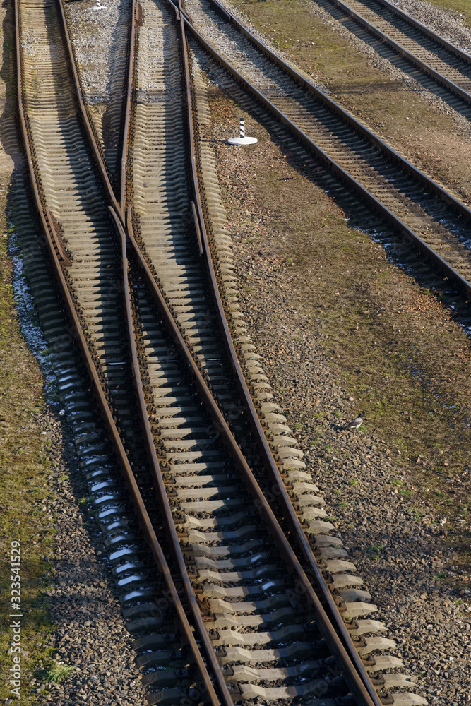 Railway track. View from above