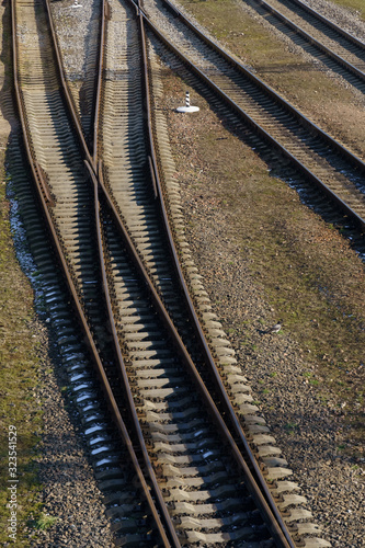 Railway track. View from above