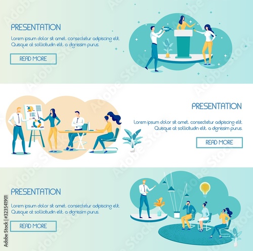 Public Report Web Banner Vector Templates Set