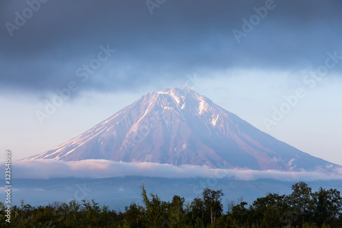 Koryaksky volcano, Kamchatka peninsula, Russia. An active volcano 35 km north of the city of Petropavlovsk-Kamchatsky. The absolute height is 3430 meters above sea level.