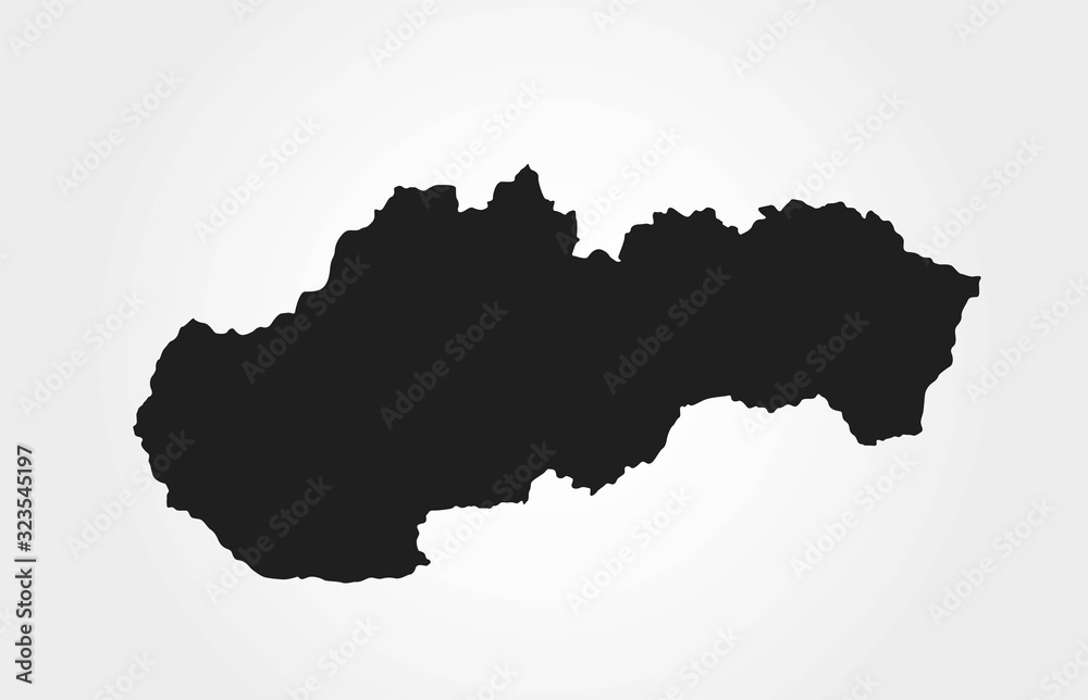 Slovakia map icon. isolated vector geographic template of european country