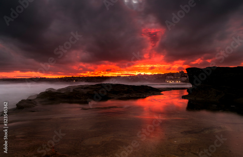 Bondi Beach at sunset, Sydney Australia