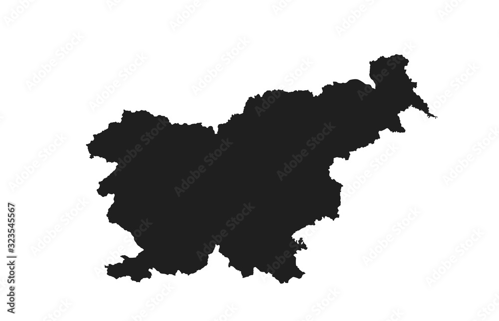 Slovenia map icon. isolated vector geographic template of european country