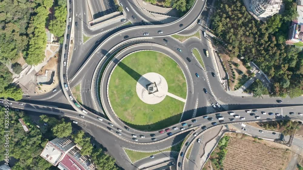 Tbilisi, Heroes square, shot with DJI Mavic 2 Pro drone 4K Tbilisi, Heroes square, shot with DJI Mavic 2 Pro drone 4K