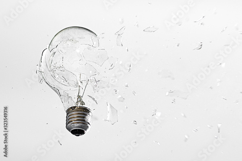 explosion of a bulb after being shot photo