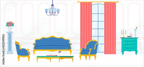 Living Room Classic Luxury Interior and Furniture.