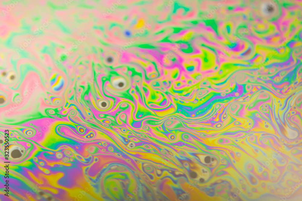 Close up soap bubble background. Psychedelic abstract background Close up soap bubble background. Psychedelic abstract background